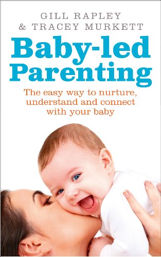 Book cover: “Baby-led Parenting” with a smiling baby and mother.