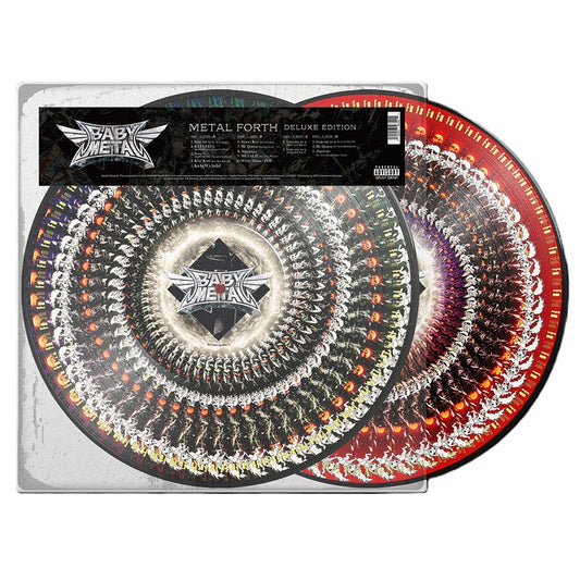 BABYMETAL “Metal Forth” zoetrope vinyl record with colorful, patterned discs.