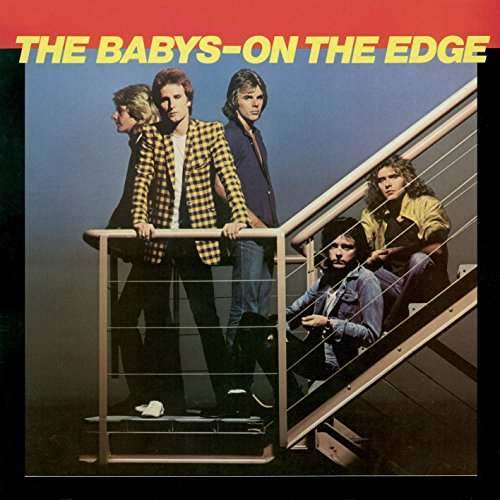 Album cover for The Babys’ “On The Edge” featuring four men on stairs.