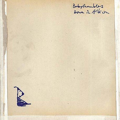 Babyshambles "Down in Albion" vinyl record cover, beige with blue writing and symbol.