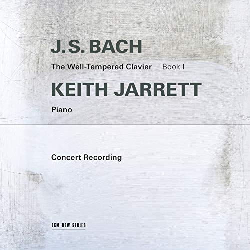 A CD cover with white background, featuring "J.S. Bach" and "Keith Jarrett" in dark text.