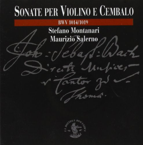 CD cover for Bach’s “Sonate Per Violino E Cembalo” with handwritten script.