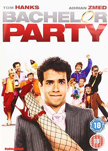 Bachelor Party" DVD cover featuring Tom Hanks and a group of men.