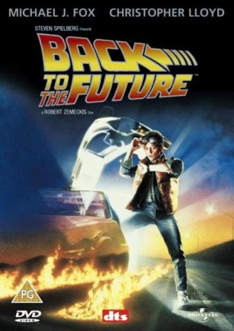 Back to the Future DVD cover featuring Marty McFly and a DeLorean.