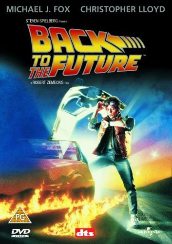 Back to the Future DVD cover featuring a DeLorean and Marty McFly.