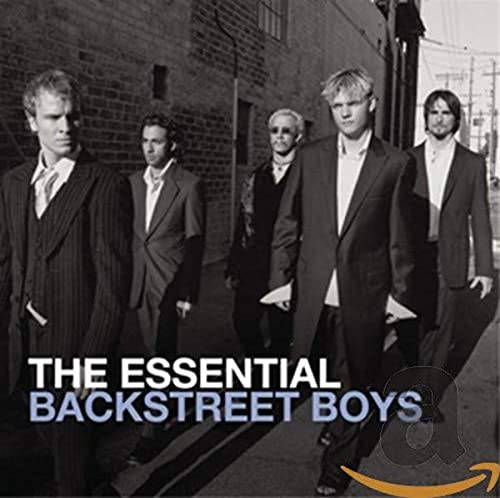 CD cover featuring the Backstreet Boys in suits, grayscale image.