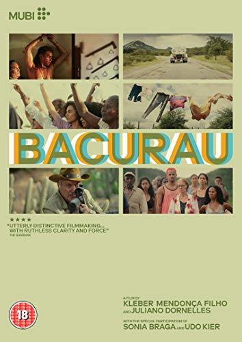 DVD cover for the film Bacurau featuring a collage of scenes and cast members.