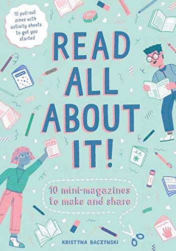 Colorful cover of a zine-making kit with illustrated people and supplies.