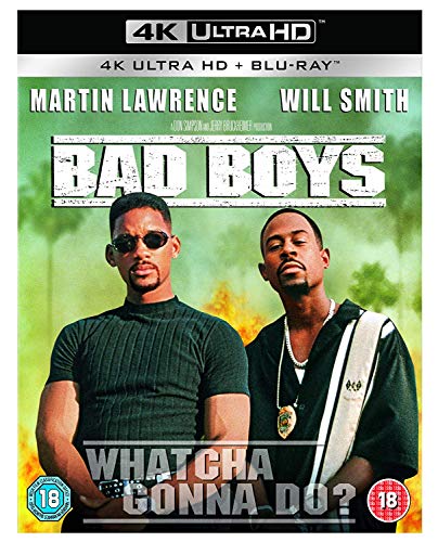 “Bad Boys” Blu-ray cover featuring Will Smith and Martin Lawrence.
