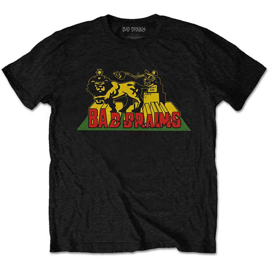 Black Bad Brains t-shirt with a lion and band logo graphic.