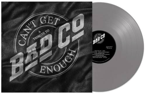 Vinyl record with textured cover featuring “Can’t Get Enough” and “Bad Co” text.