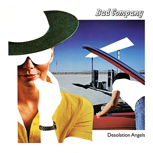 Bad Company’s “Desolation Angels” vinyl album cover with desert imagery.