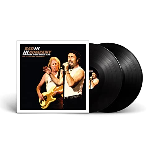 Bad Company vinyl record featuring two musicians in concert.