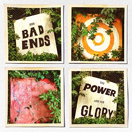 CD cover with fragmented imagery of targets, text, and overgrown vines.