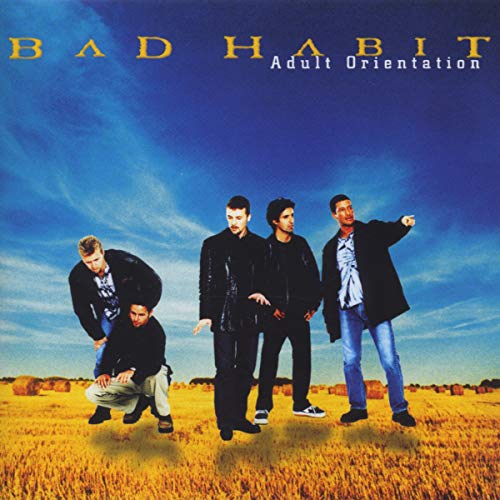 CD cover: group of men in a field under a blue sky.