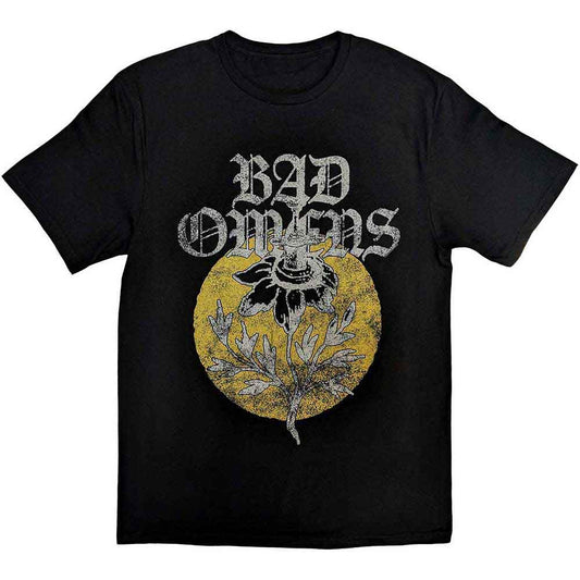 Medium unisex t-shirt with a sunflower design, likely yellow and green.