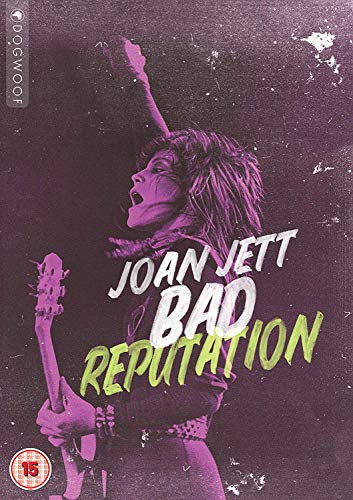 DVD cover for “Bad Reputation” featuring Joan Jett with guitar.