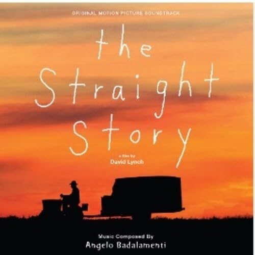 CD cover for "The Straight Story" soundtrack with a sunset scene.