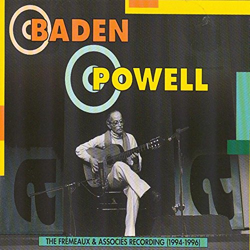 Baden Powell portrait on CD cover, playing guitar in a dark room.