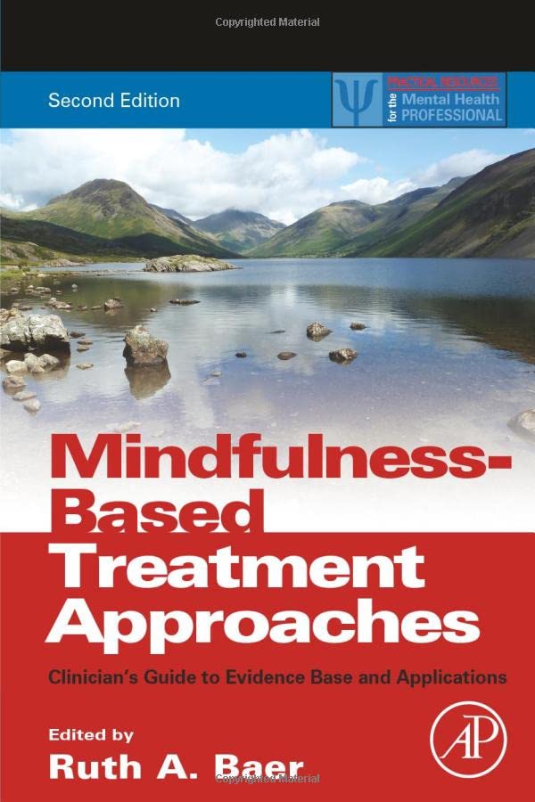 Book cover: "Mindfulness-Based Treatment Approaches" with a mountain landscape.