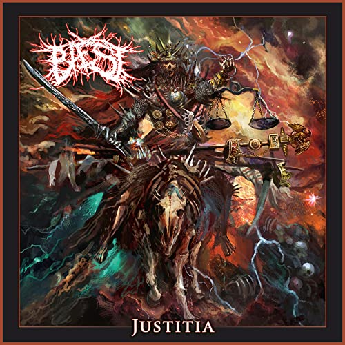 Dark fantasy album cover featuring a skeletal figure with scales and a sword.