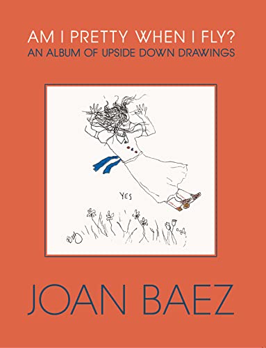 Book cover with an upside-down sketch of a falling woman and flowers.