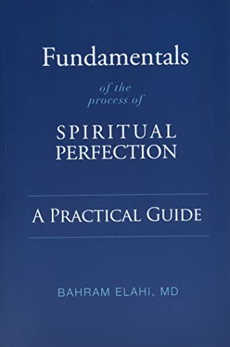 Dark blue book cover with white text: "Fundamentals of the process of SPIRITUAL PERFECTION.