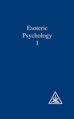 A blue book cover titled Esoteric Psychology I with a white triangle logo below.