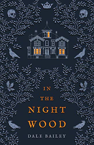 Dark book cover featuring a haunted house amidst tangled branches and ravens.