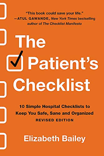 Orange book cover with white text: "The Patient's Checklist" and a checkmark.