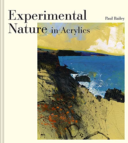 Book cover with abstract acrylic painting of a coastal landscape.