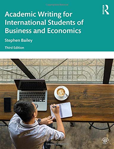 Book cover: “Academic Writing for International Students,” with a student studying.