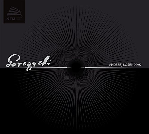 Black album cover with white text and radial lines emanating from a central point.