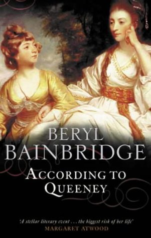 Book cover featuring a classical painting of two women with text Beryl Bainbridge According To Queeney.