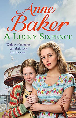 Book cover featuring two young girls and a seaside carousel background.