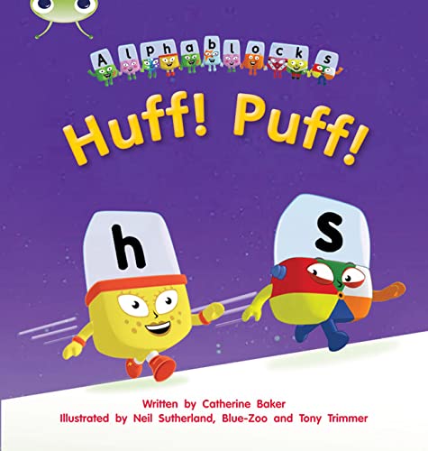 Book cover featuring cartoon letter blocks “h” and “s” running on purple.