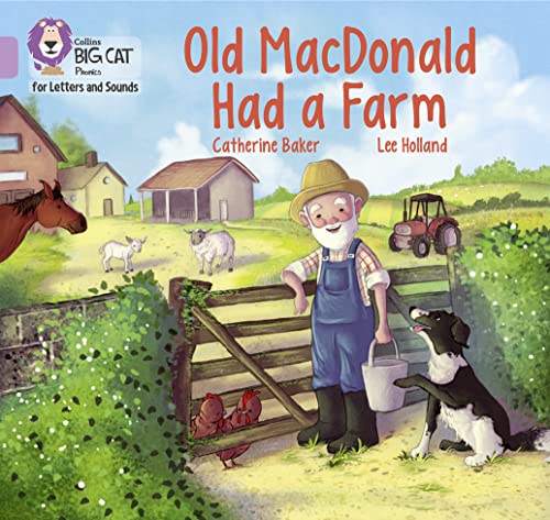 Book cover: farmer, animals, and farm buildings in a colorful illustration.