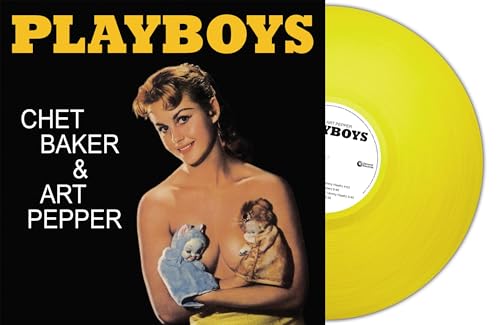 “Playboys” vinyl record cover with woman and yellow vinyl disc shown.