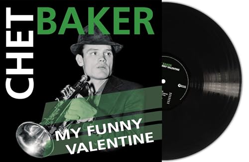 Chet Baker album cover featuring him with a trumpet next to a vinyl record.
