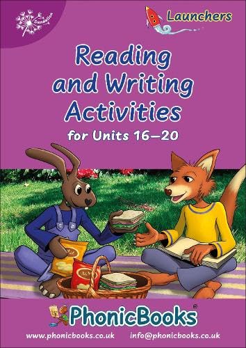 Workbook cover with rabbit and fox having a picnic, reading activities.