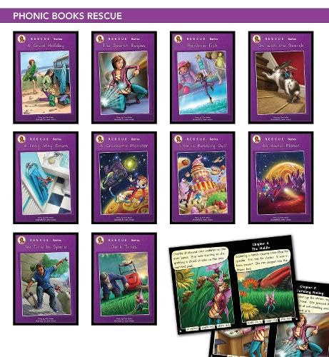 Ten illustrated children’s book covers from the “Rescue” series.