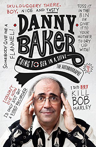 Book cover featuring comedian Danny Baker with handwritten-style text.