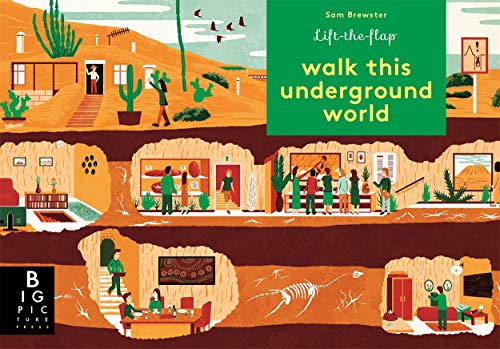 Lift-the-flap book cover depicting colorful illustrations of underground homes.