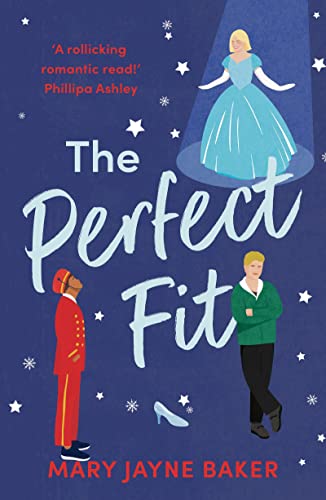 Book cover: woman in gown, man in uniform, glass slipper.