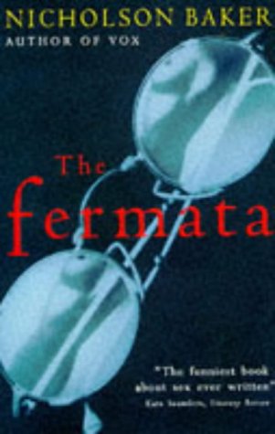 Book cover for "The Fermata" with a stylized, abstract image of two figures.