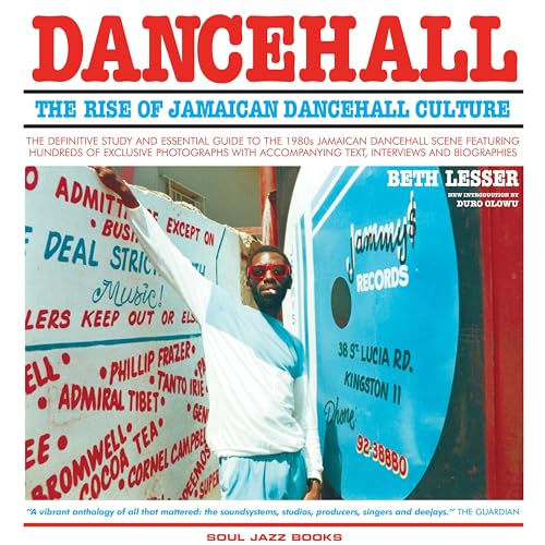 Book cover for "Dancehall," featuring a man in front of a record store.