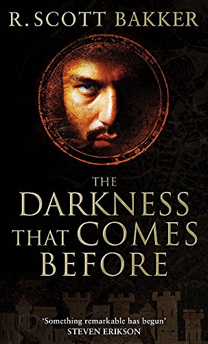 Book cover: dark fantasy novel with a man’s face in a circle.