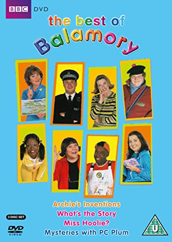 Balamory DVD cover featuring colorful character portraits in orange frames.