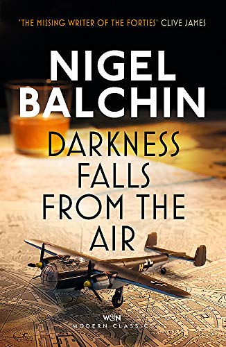 Book cover: "Darkness Falls from the Air" with a vintage airplane illustration.