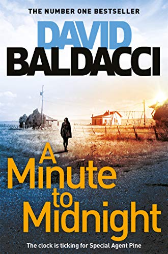 Book cover for A Minute to Midnight by David Baldacci featuring a lone figure.